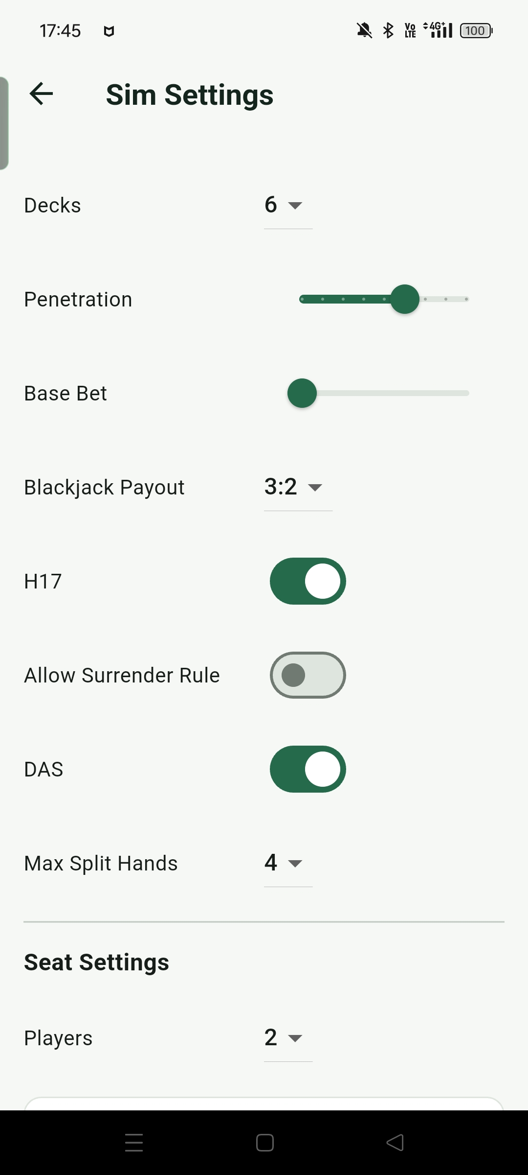 Round Stats 設定でゲームルールを調整できます